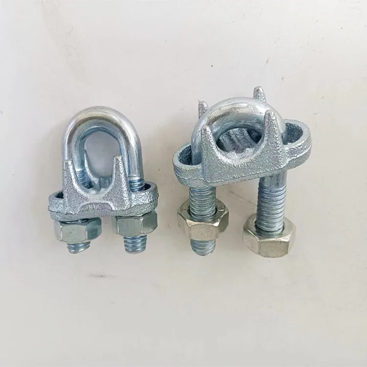 Wire Rope Clip U Bolt Saddle Fastener Clamp Zinc Plated Wire Rope Clips for Rigging Rope Wire Cable Clamps
