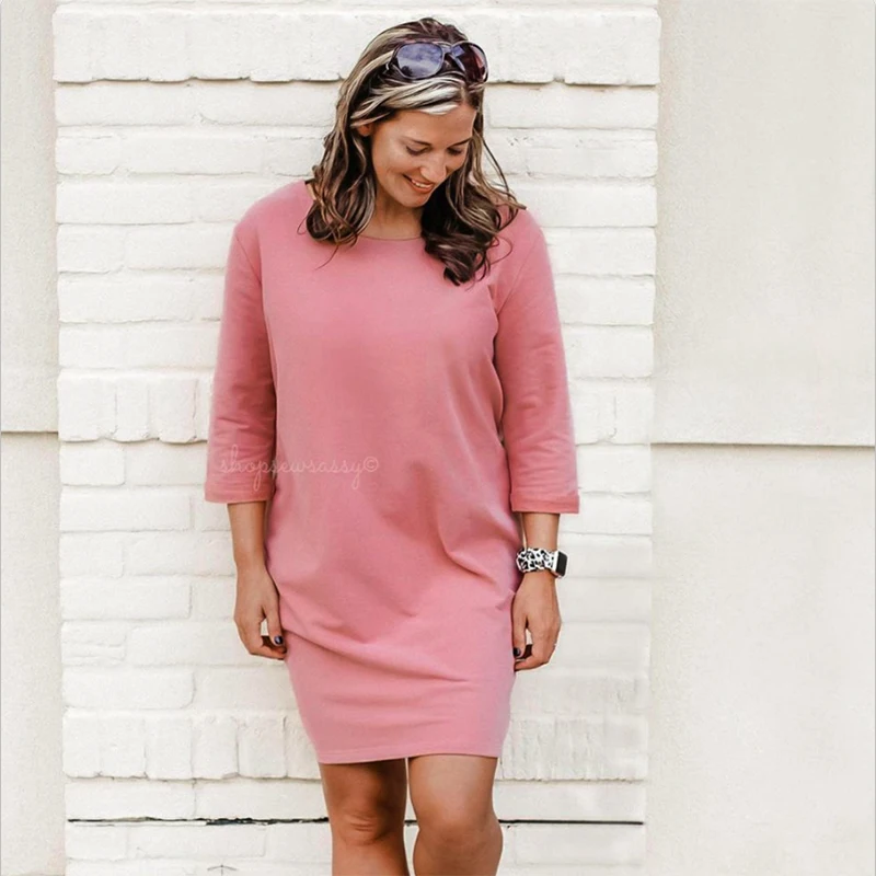 High quality family clothing  printed long sleeve  mom and me outfits dress