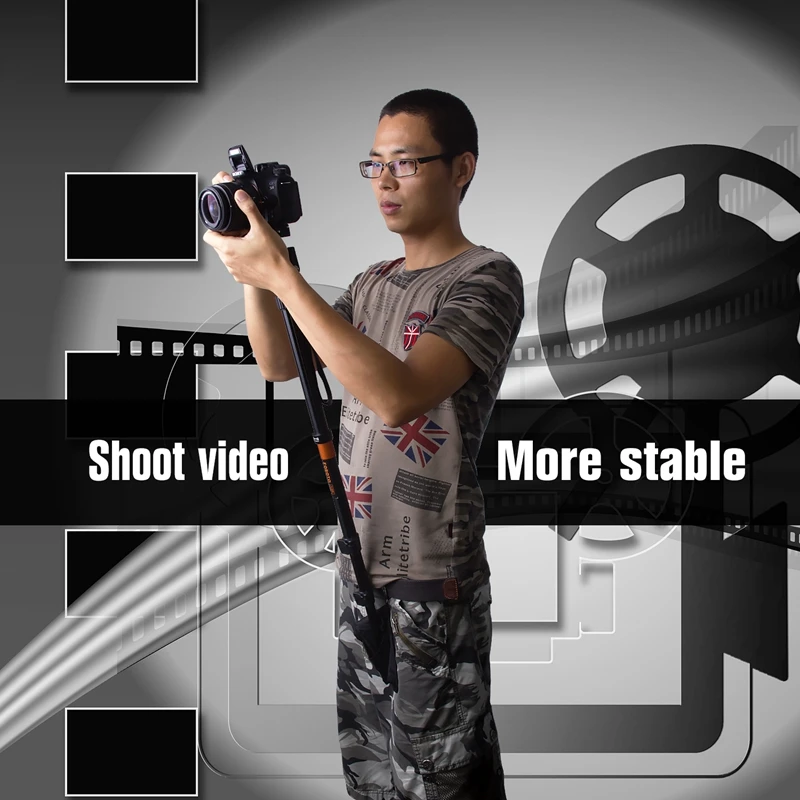 
FOSOTO F-555 Professional Portable Magnesium Aluminium Alloy Q555 Camera Tripod Monopod Stand & Ball Head For Canon Nikon Sony 