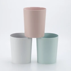 Round Large Open Top Trash Can Plastic Waste Bin Deskside Wastebasket Durable Garbage Can Recycling Bin for Bathroom Kitchen Bed