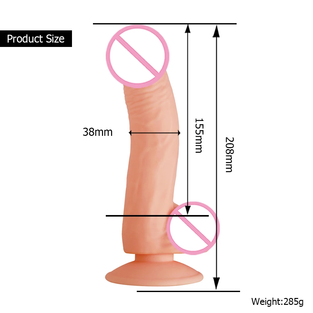 
Free Sample Lifelike Medical Silicone G Spot 6.5 Inch Powerful Sex Toy Suction Cup Dildo 