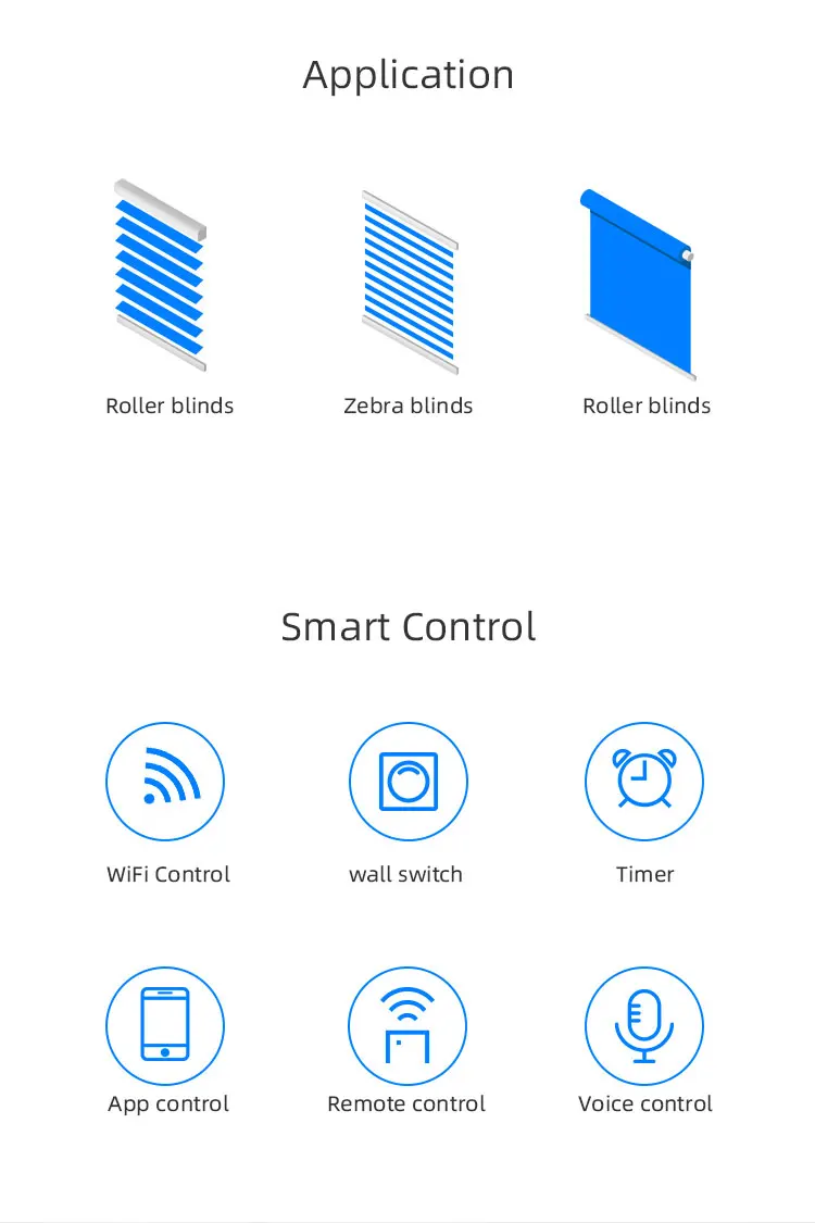 Broadlink Smart RF Mechanical Limit Electric Tubular Motor For Kinds of Blinds