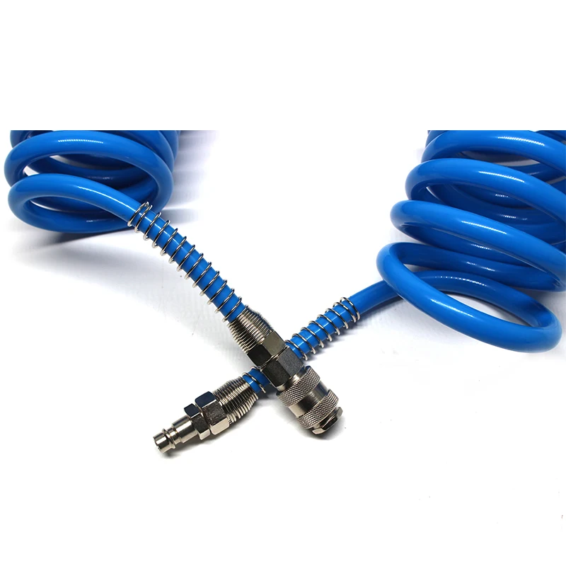 PU coiled hose spiral garden hose trailer spiral hose