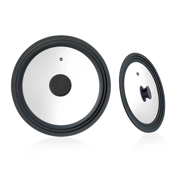 Custom Size 24/26/28cm Multi-Sized Universal Silicone Glass Lid Covers For Pots And Pans