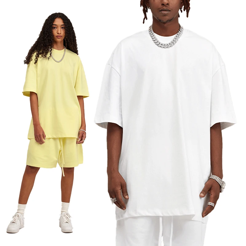 OEM high quality 305gsm manufacture heavy cotton tee women oversized embroidery machine puff print tshirt