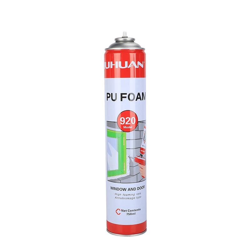 750ML quick drying water resistant expanding spray polyurethane pu foam sealant for construction door and window installation
