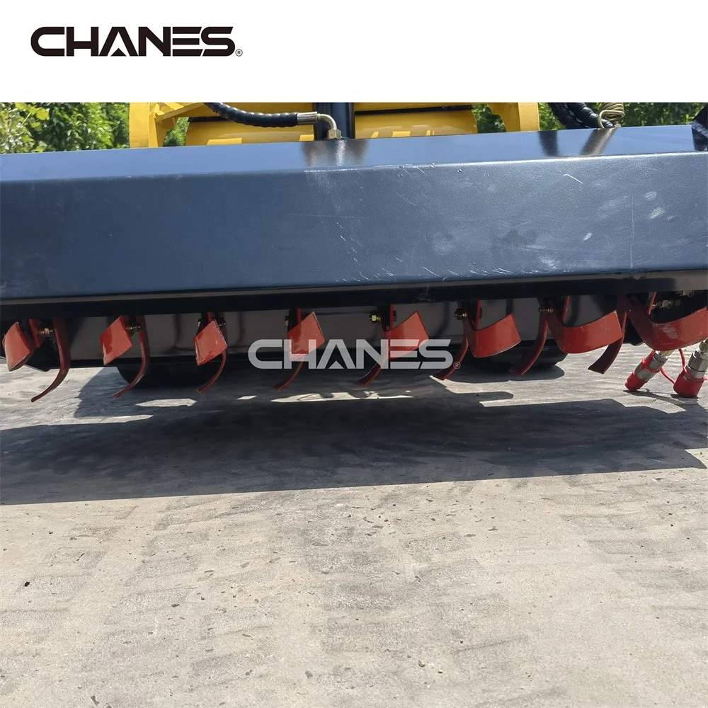 China  Chanes diesel  mini skid steer loader  tracked attachment cultivatory rotary tiller tractor garden small rotary tiller