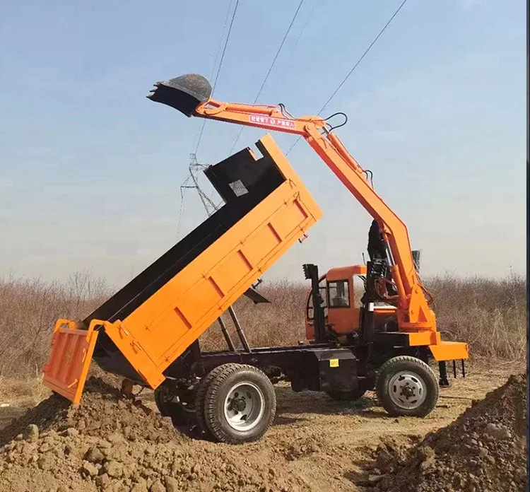 Высокоперфорированный сельскохозяйственный шахтно-самосвалочный экскаватор с бревенчатым грейфером