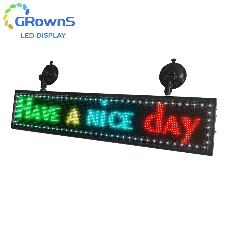 Manufacture Car Screen LED Display Rear Window Mobile Phone APP Control Car DIY Interactive Screen Advertising Display