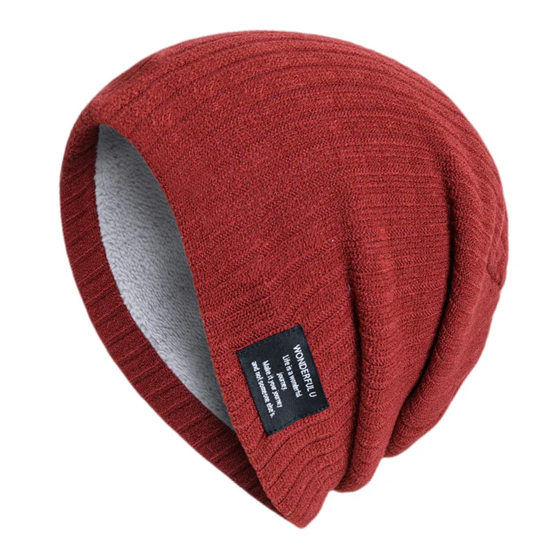 Wholesale Acrylic Plaid Jacquard Knit Insulated Slouchy Knit Oversized Long Winter Slouch Rasta Hat Reggae Cap Beanie for Women