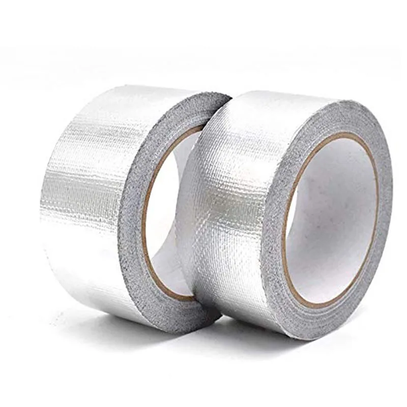 HVAC Alu solvent glue Glass Thick 18U Leak Proof Aluminum Foil Glass-Cloth Tape