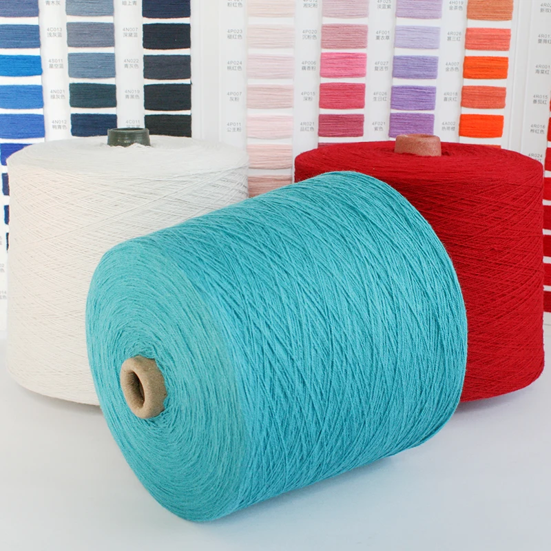 16S/2 cotton acrylic blended yarn factory wholesale in stock dyed high bulk HB acrylic yarn  for sweater knitting