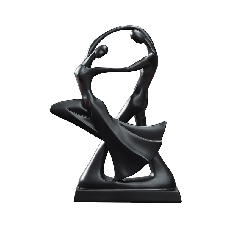 Абстрактное художественное деко, танцевальные влюбленные из смолы, ремесло, парные танцевальные фигурки, свадебное украшение, офисные украшения