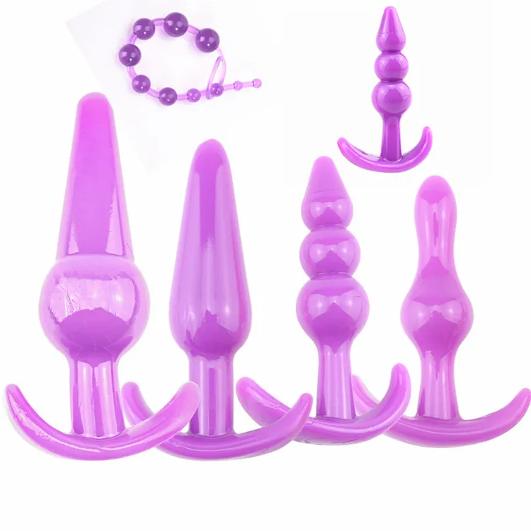Factory Wholesale Price Silicone Anal Plug Set Safe Soft Beads Butt Plug Toy Anal Kit