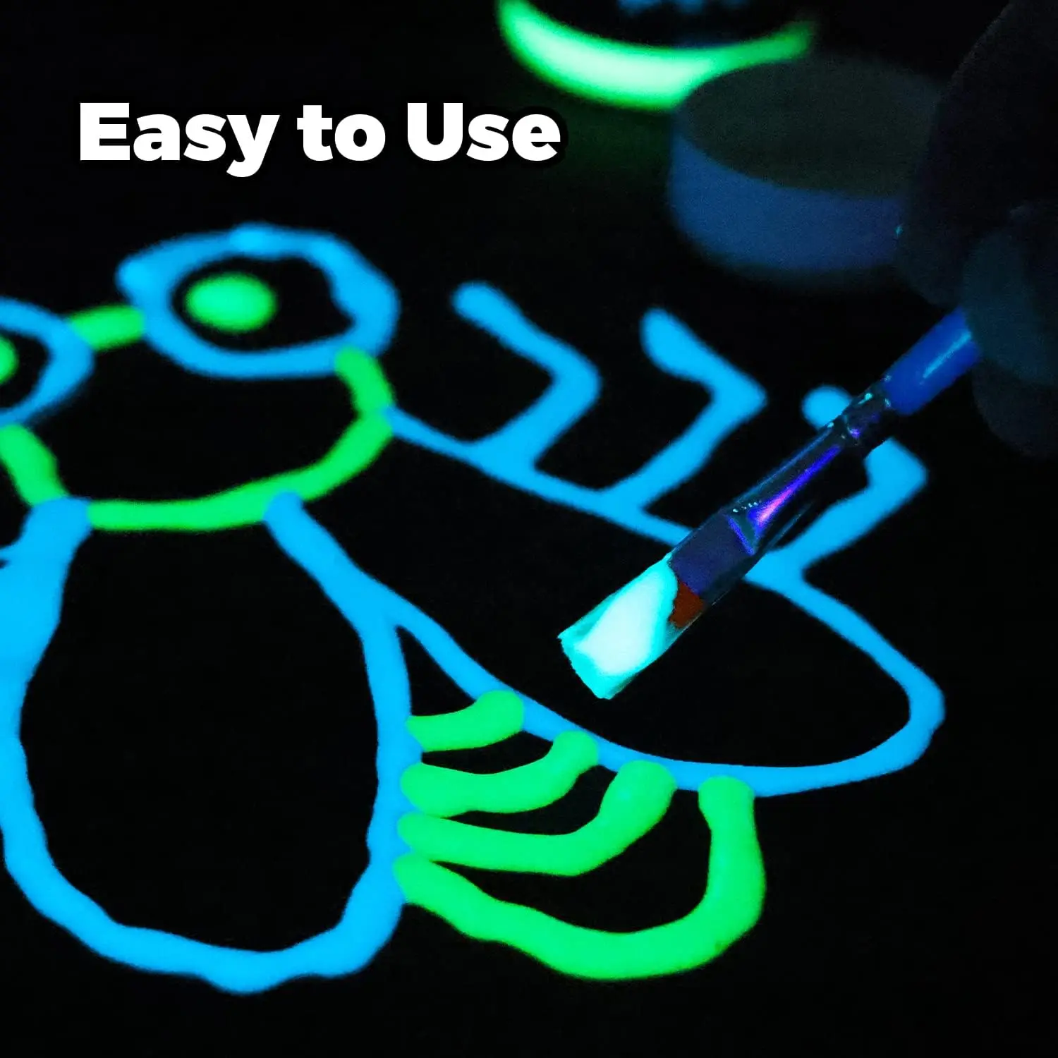 Glow in The Dark 60ml /2oz Charge-Glow UV Activated For Outdoor DIY Craft Holiday Decor Christmas Kids Neo Acrylic Paints Set