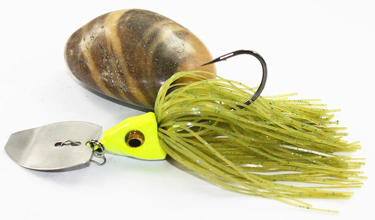 38TBJH-10 fishing tungsten blade jig with 3/0 hook 3/8 oz. (10.6g) black color 1pk