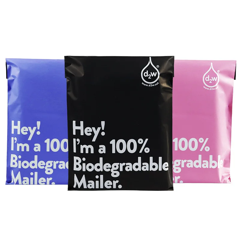 Biodegradable Poly Mailer Compostable Mailing Courier Packaging Shipping Bags With Logo Custom Printed For Clothing