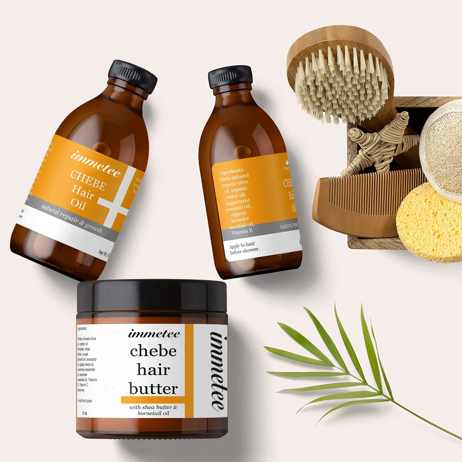 Private Label Custom Chebe Hair Butter Organic Shea Butter Hair Thickening Chebe Powder Hair Growth Butter