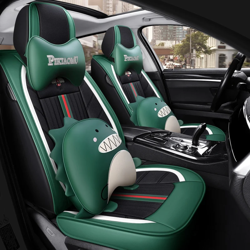 Professional R&D Manufacturer Universal Full Set Leather Cartoon Cute Car Seat Covers