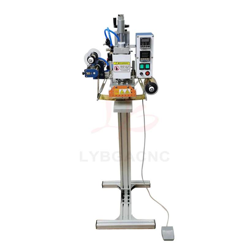Pneumatic Hot Foil Stamping Machine for PVC Card Book Leather Paper Wood Custom Logo Embossing Automatic Bronzing Machine