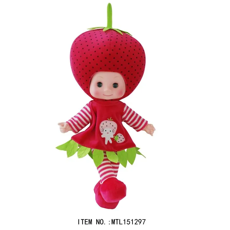 Manufacture custom plush dolls 18inch Strawberry Plush Doll Stuffed Plush Princess Dolls