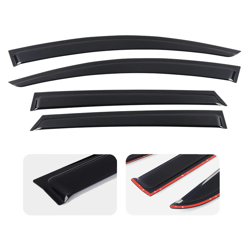 car accessories  chrome in channel window deflectors car door sun visor shield window visor wide kit for volkswagen passat b6