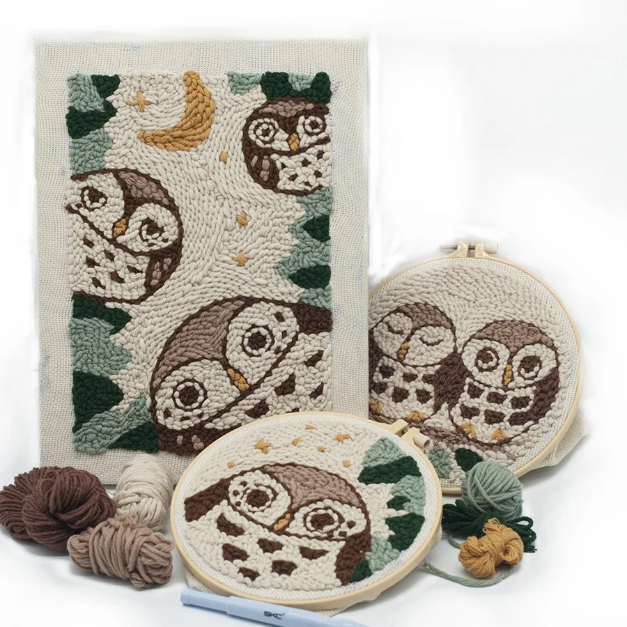 Owl Punch Needle Embroidery Kit