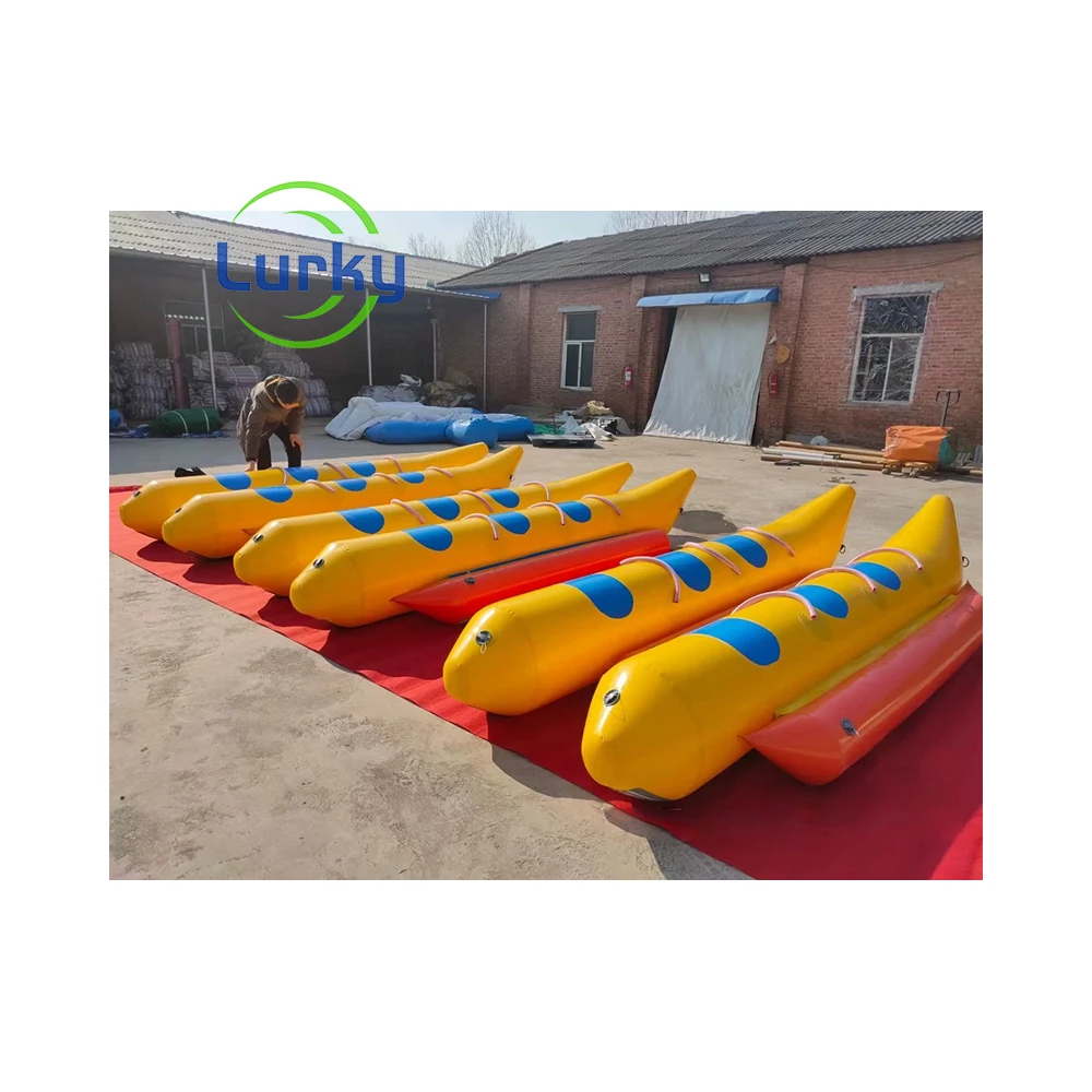 Commercial Customized Inflatable Boat Inflatable Flying Fish Water Game Inflatable Flying Fish Boat for sale