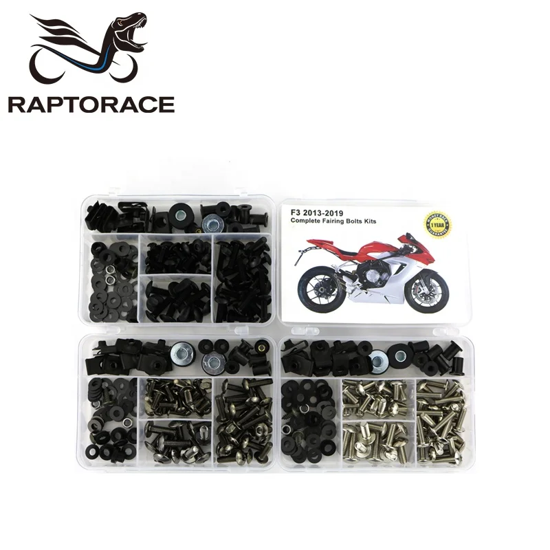 Raptorace fit for MV AGUSTA F3 2013-2019 Aftermarket 10.9 Steel Fairing Bolt Kit Mounting Fastener Bodywork Screw Clip WasherNut