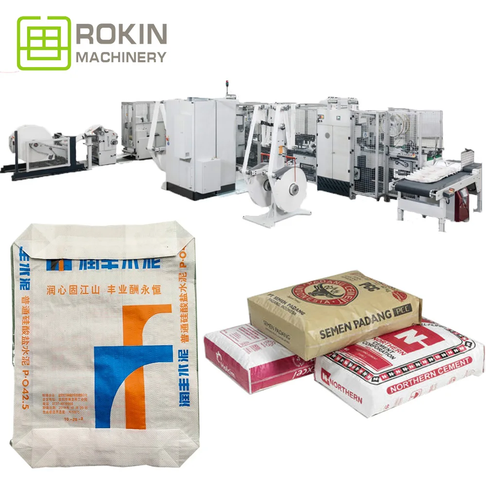 ROKIN BRAND Hot Sale Wholesale Custom 50kg Empty PP Woven Packaging Cement Bag Machine Suppliers PP Woven Valve Bag Machine