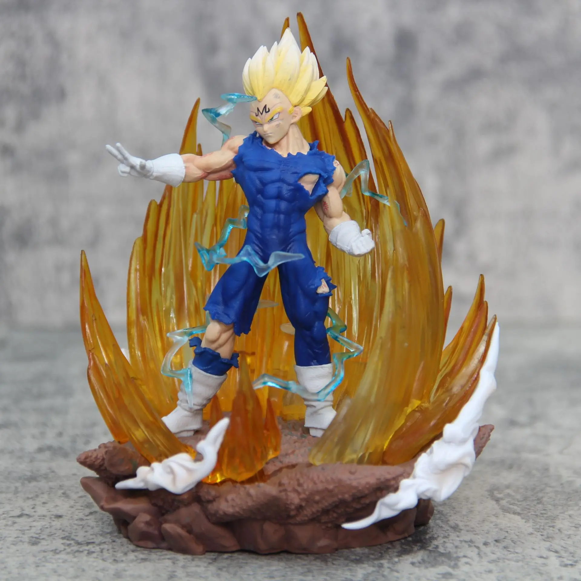 14.5cm Demonized Vegeta Buu Resonance Glowing PVC Boxed Model doll Luminous Statue Dragon Balls Anime Action Figures