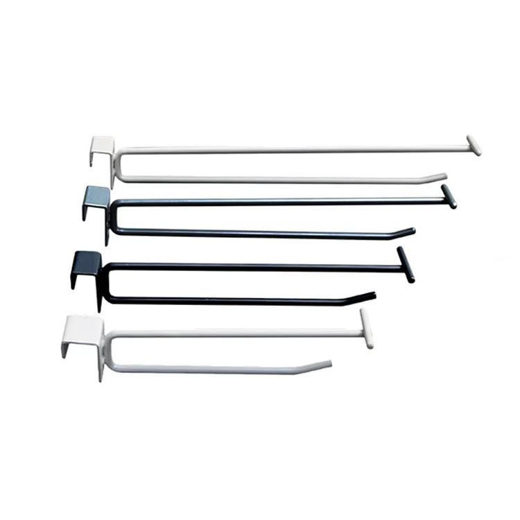 Steel Shelving Accessories Strong 300mm Length Pegboard Metal Pear Shaped Supermarket Clothing Display Hook