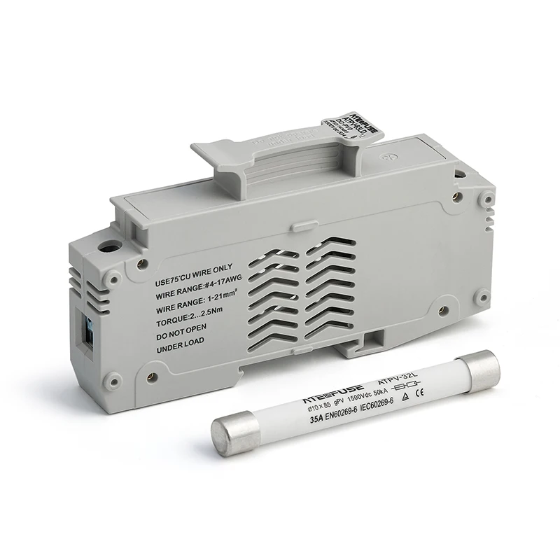 50kA цилиндрическая фарфоровая Солнечная PV DC 1500v Предохранитель с держателем 10x85 мм
