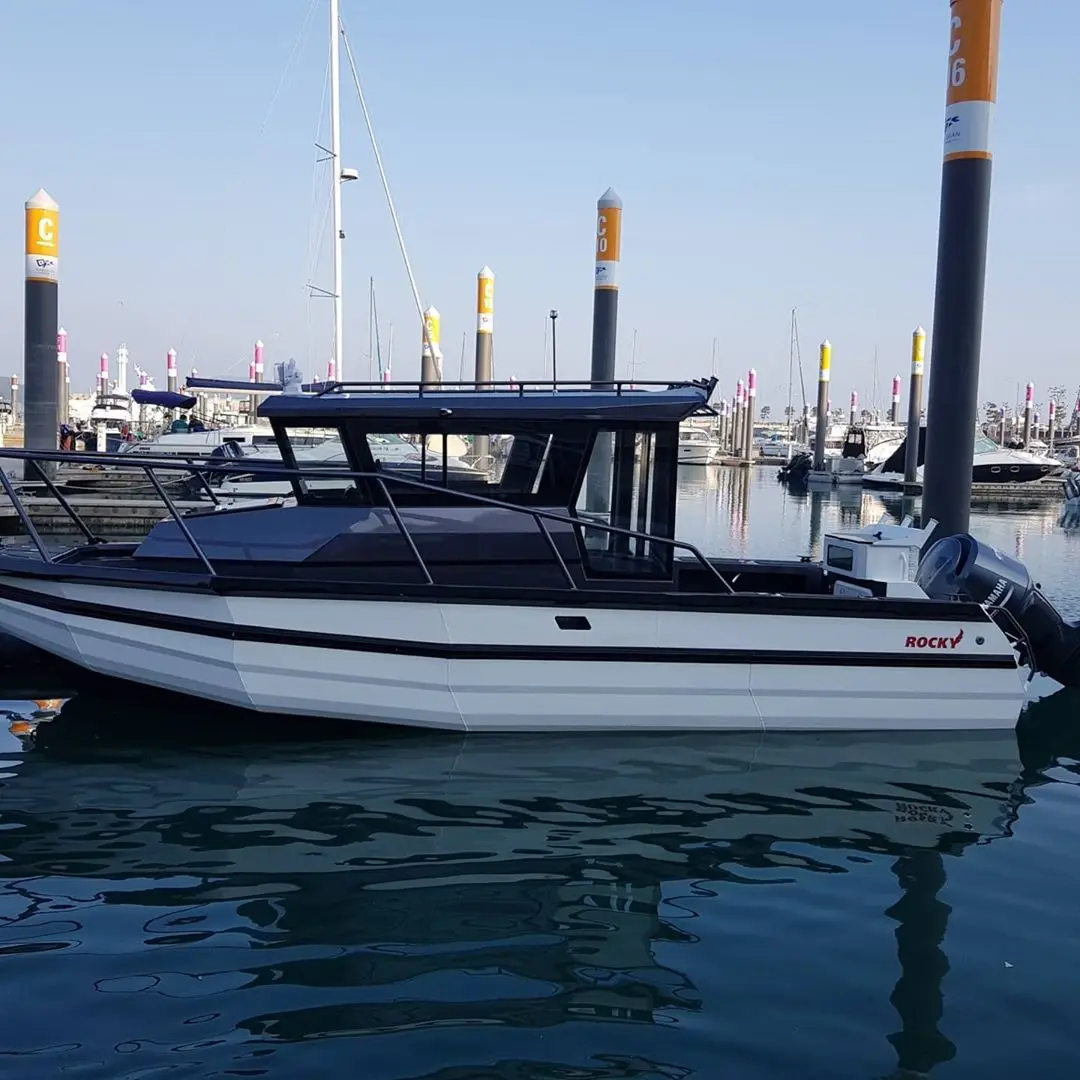 
7.5m fishing aluminum pontoon cabin boat yacht with walk around 