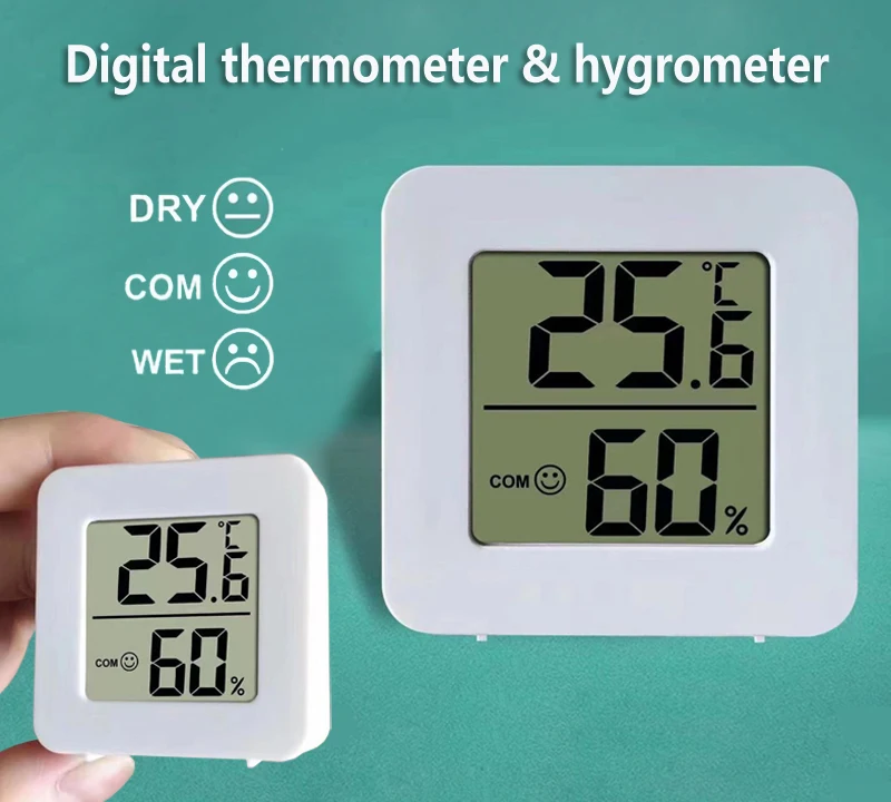 Home Decorative Indoor small LCD display Digital Temperature Humidity monitor