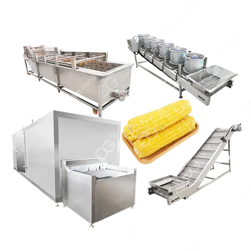 Automatic Iqf Frozen Freezing Sweet Corn Kernel Processing Making Machine Frozen Sweet Corn Line