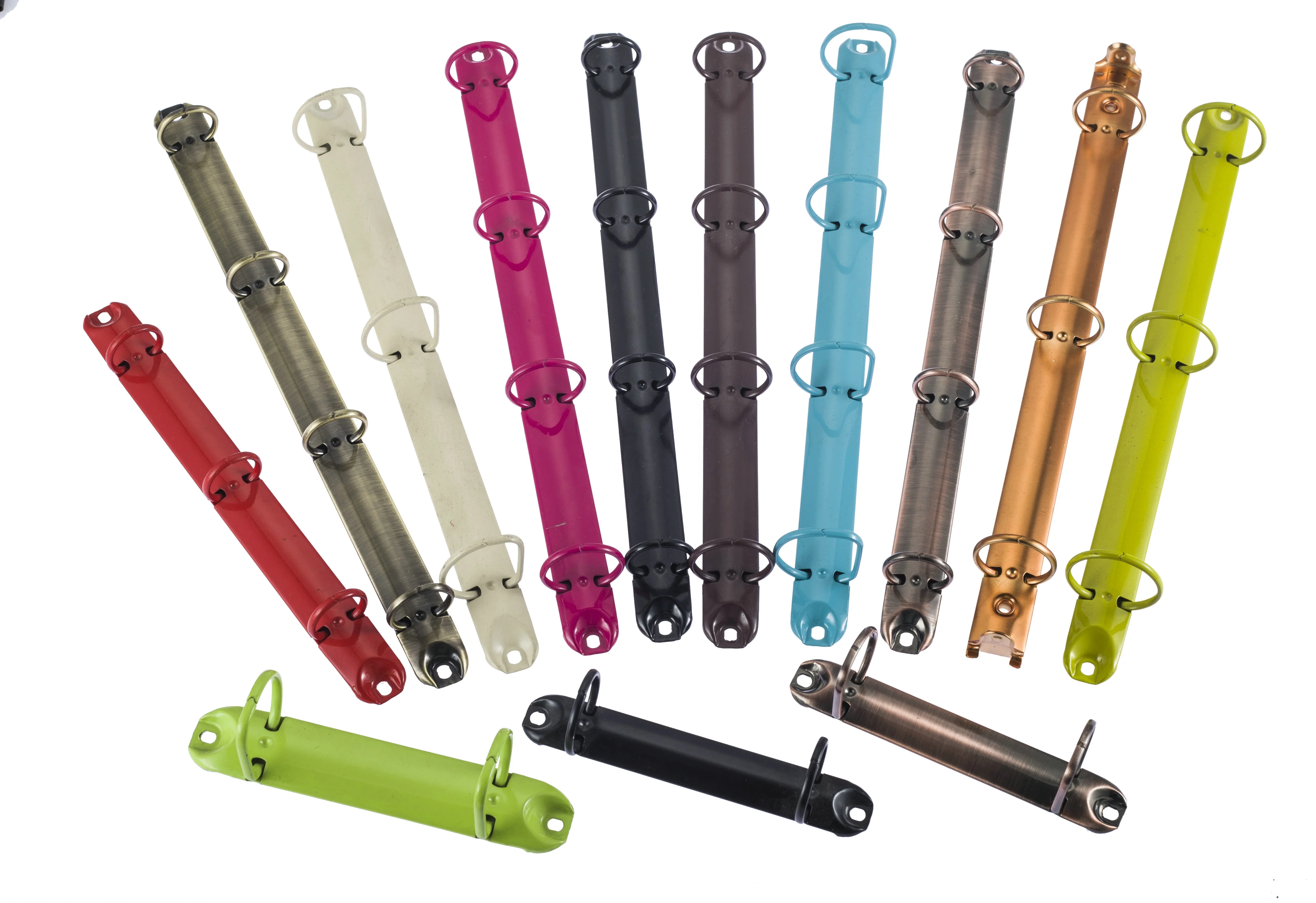 office stationery antique brass  silver 2 ring clip for paper