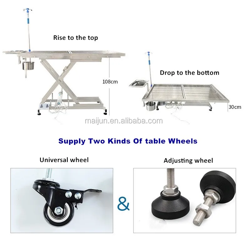 hospital animal constant temperature electric stainless steel lifting beauty table Pet operating table