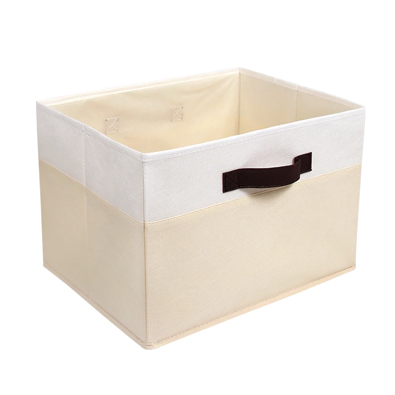 Household Cloth Storage Box Container Folding Office Drawer Home Storage Basket For Book Pant Toy Wardrobe Organizer Bin & Box