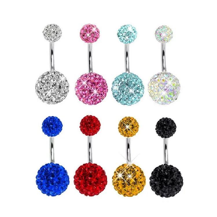 Wholesale Piercing Belly Rings Stainless Steel Jewelry Helix Piercing Diamond Belly Ring Jewelry