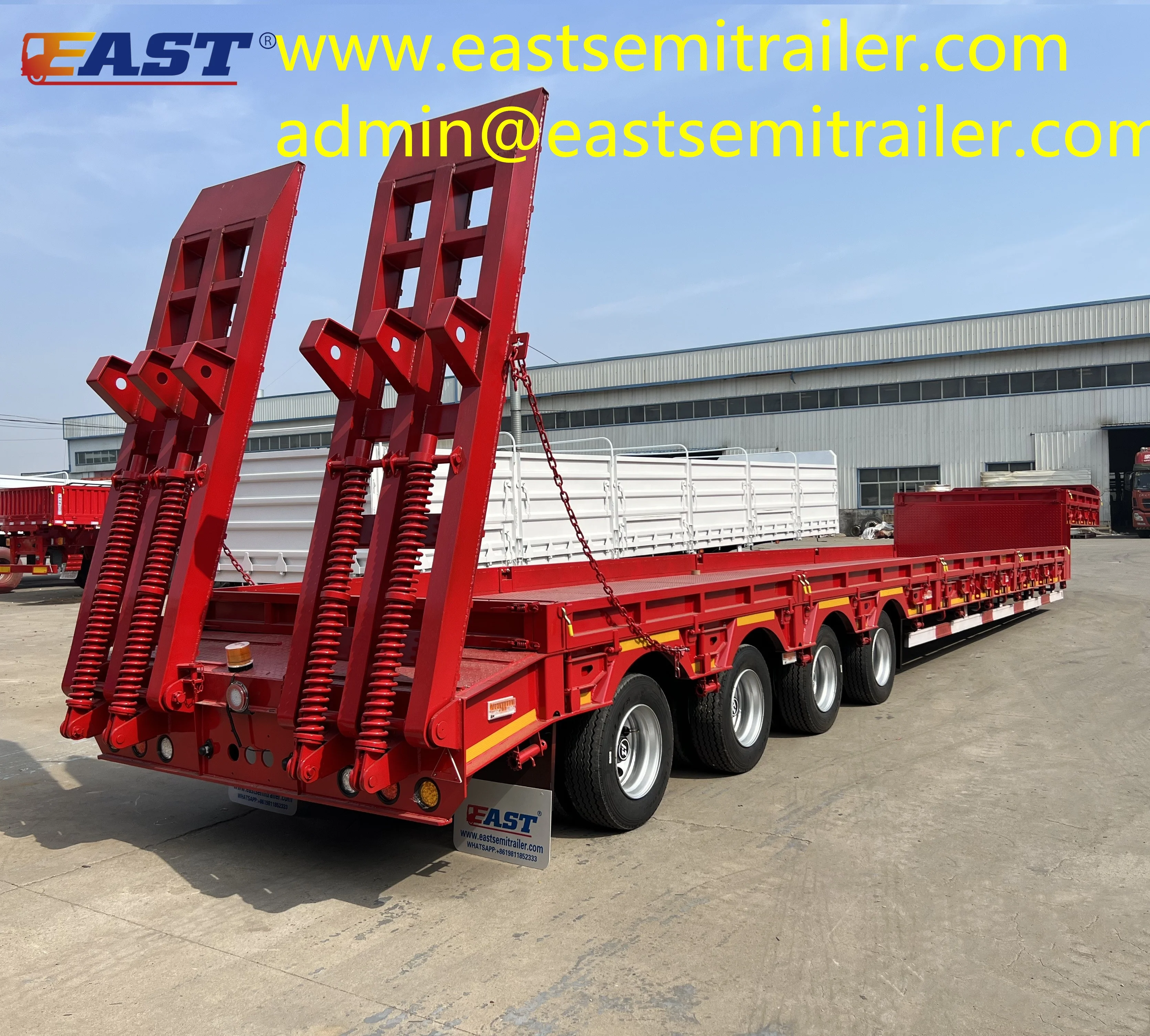 EAST Extendable low bed trailer 4 Axle Low bed Trailer For sale in Uzbekistan