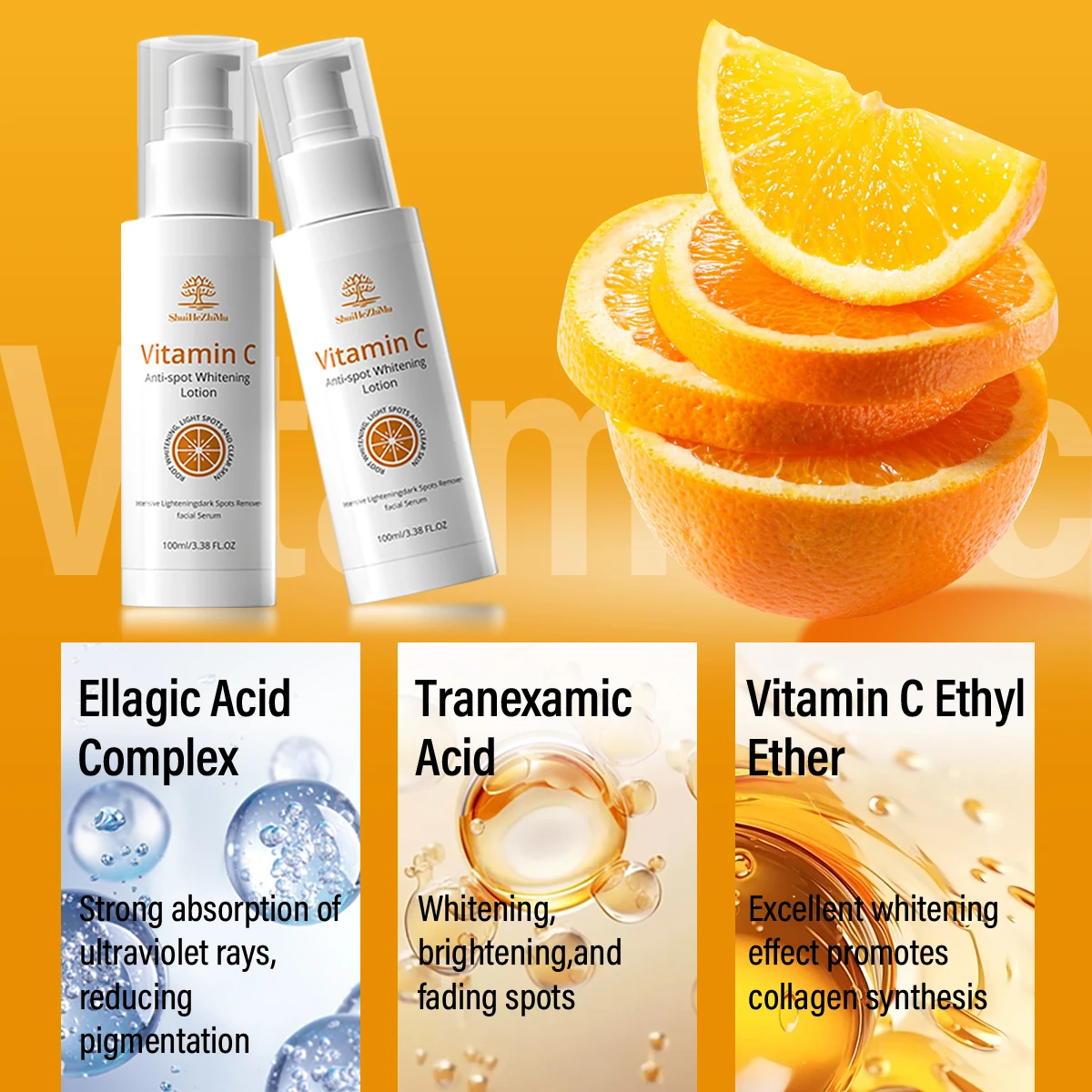 Skin Care Beauty Products Vitamin Lightening VC Whitening Organic Private Label Korean Vitamin C Skin Care Set