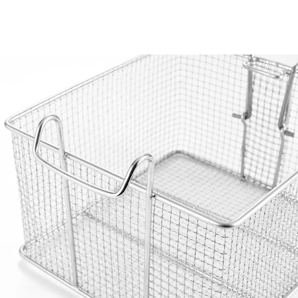 Food Grade 304 Cooking Kitchen Taco Stainless Steel Basket French Fry Air Fryer Non-Stick Fry Basket