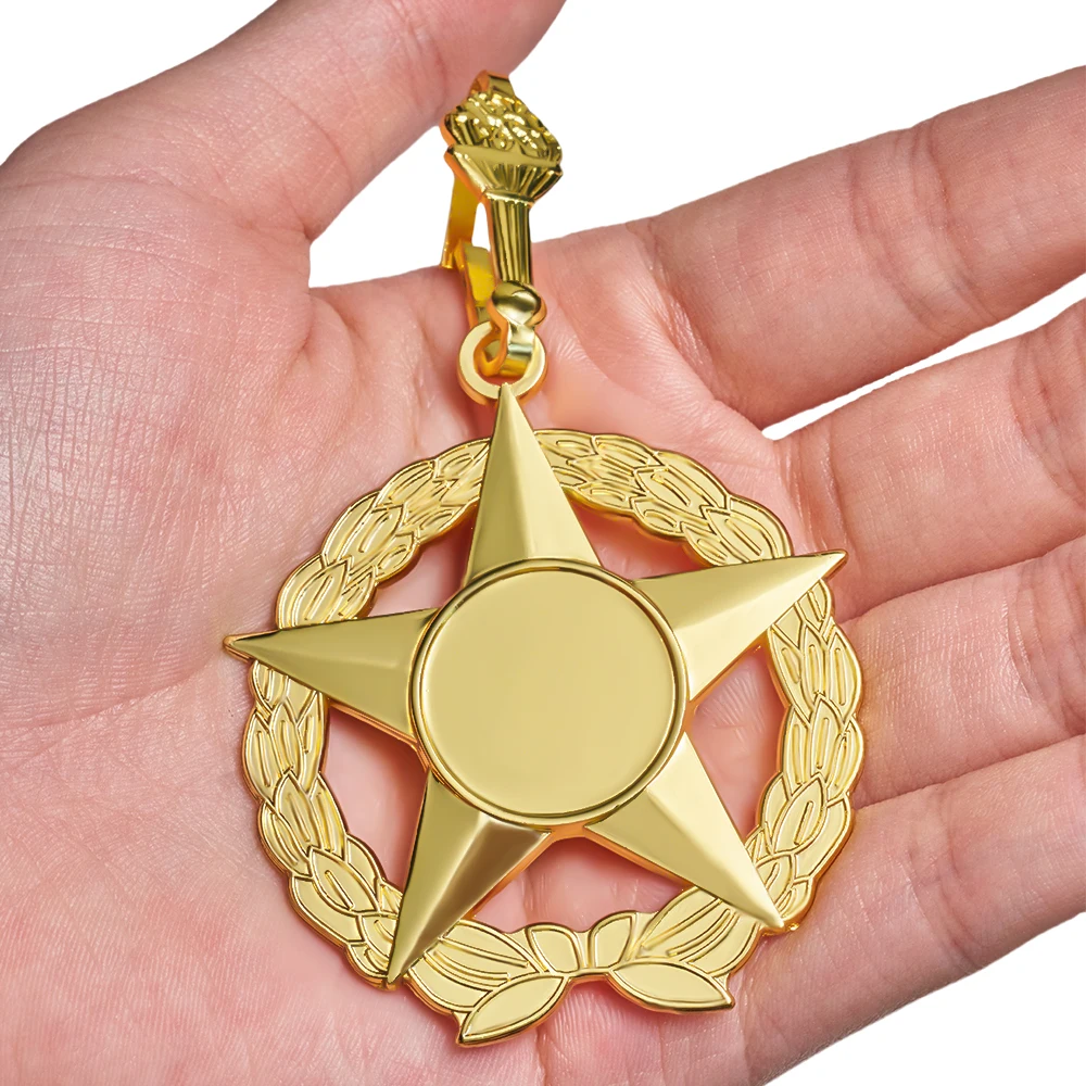 High Quality Low Price Hot Selling Custom Metal Crafts Football Taekwondo Soccer Awards Medal Gold Ribbon Sport Blank Medals