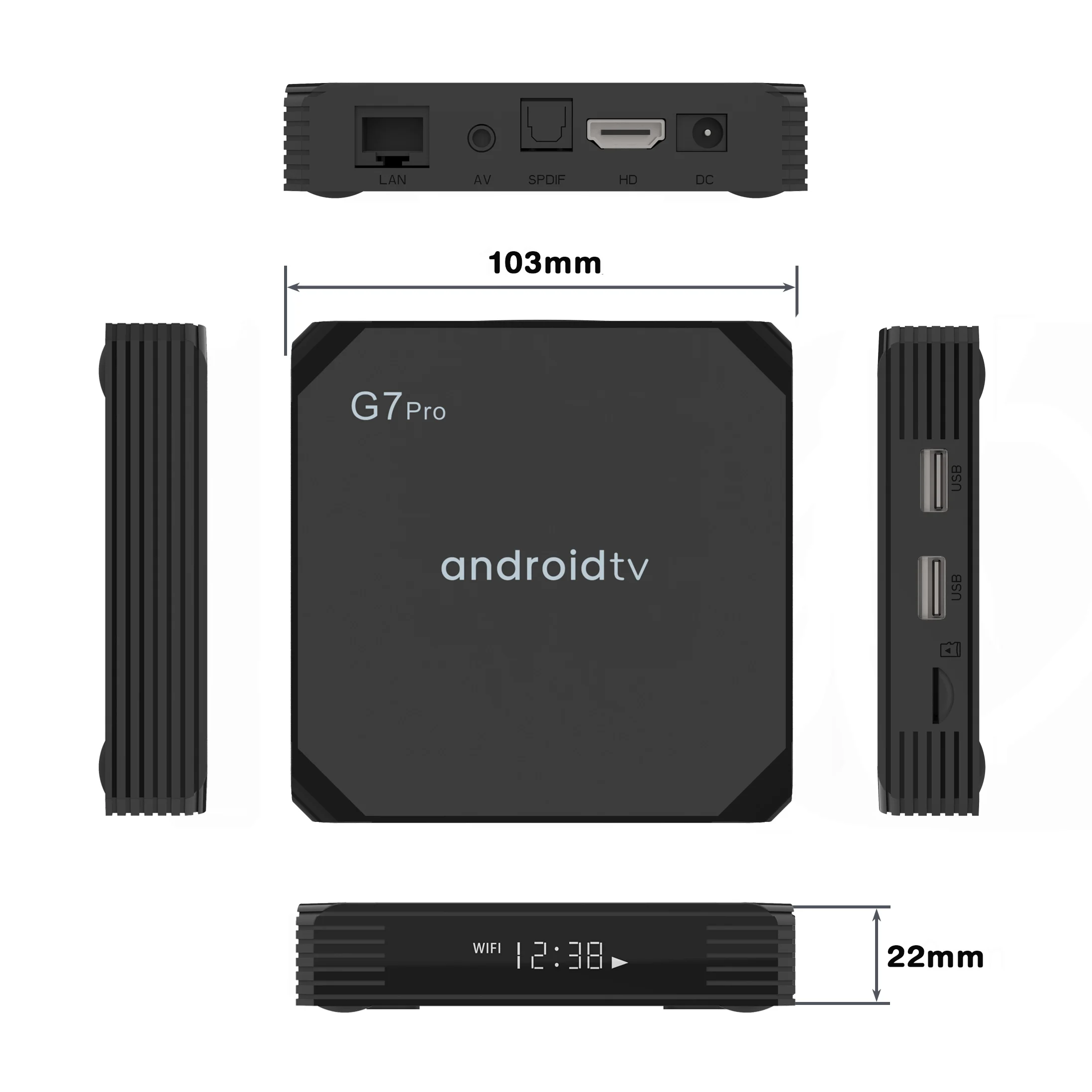 New wholesale Android 11.0 ATV best tv box G7 PRO BT 4.2 Wifi 2GB DDR 16GB set top digital tv box android TV Box