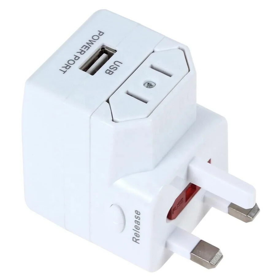 EU US AU UK Ac 100-240V Panel Mount Plug Adapter
