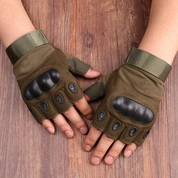 Outdoors Half Finger Protective Army Tactical Military Gloves