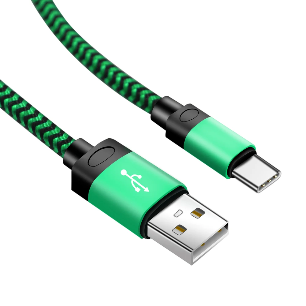 Для iPhone зарядное устройство 2A 10ft кабель USB с нейлоновой оплеткой для передачи данных Type-C функцией быстрой зарядки