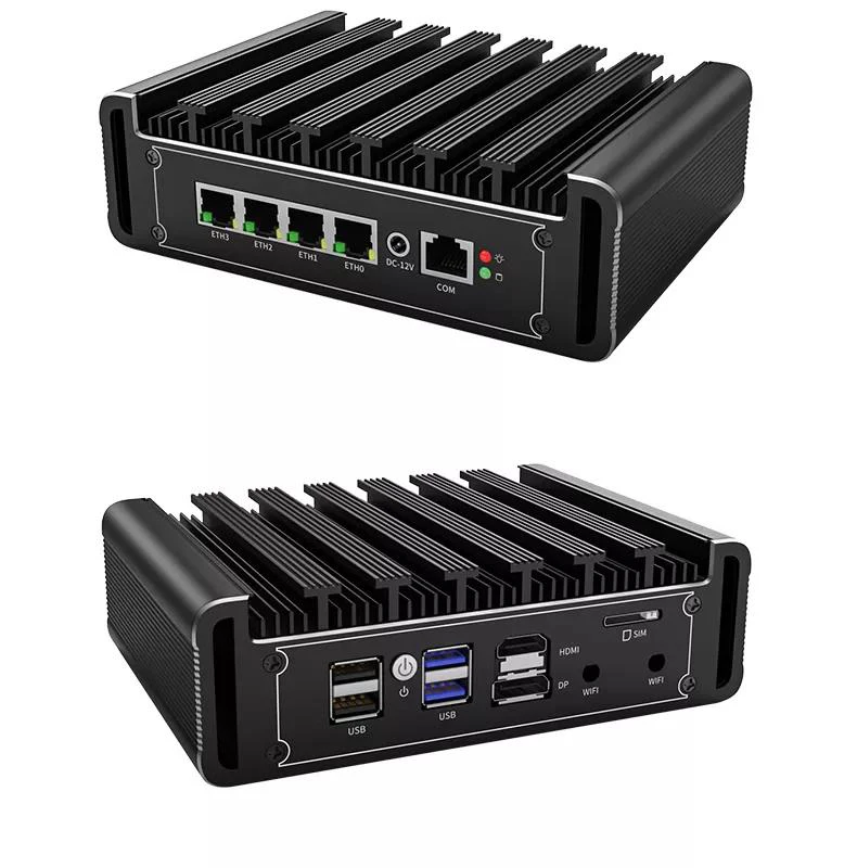 Firewall Pfsense Mini PC Quad Core Cele ron J4125 N5105 i225 Nics 2.5Gbe RJ45 Lan HD VGA ITX Small Computer Network Server