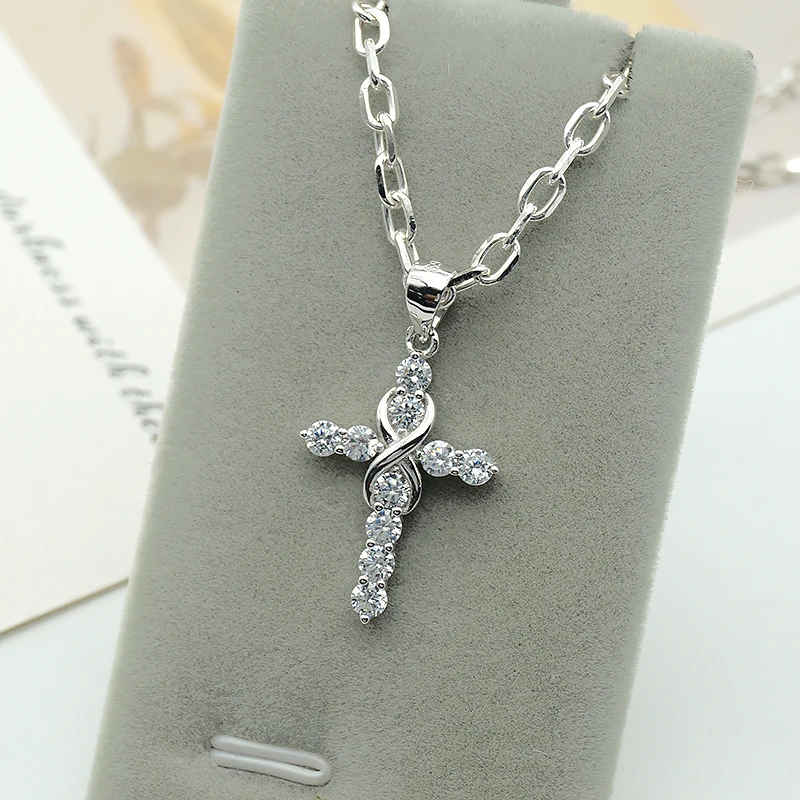 Маленький Крест стерлингового чистого серебра христианский крест ювелирные изделия очарование Готический кулон 925 для ожерелья